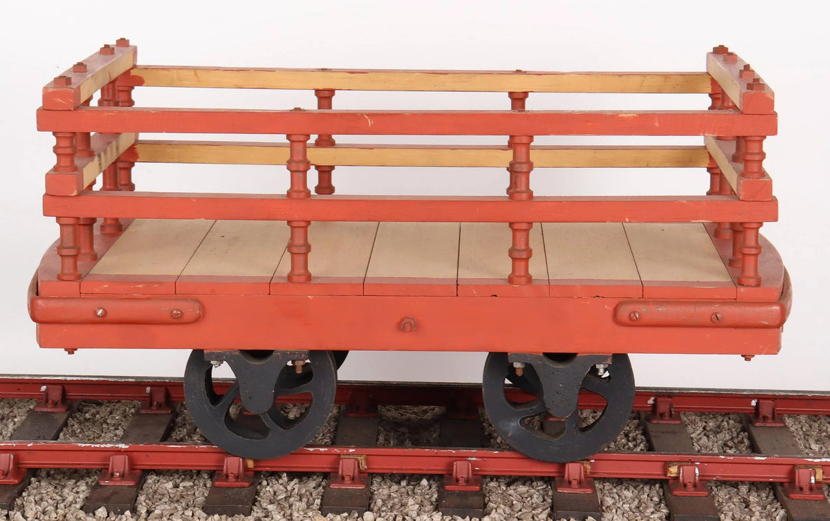 Four 5 inch narrow gauge wagons