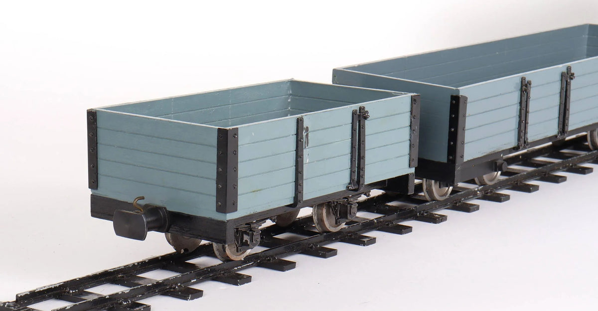 Two 32mm plank wagons & guards van
