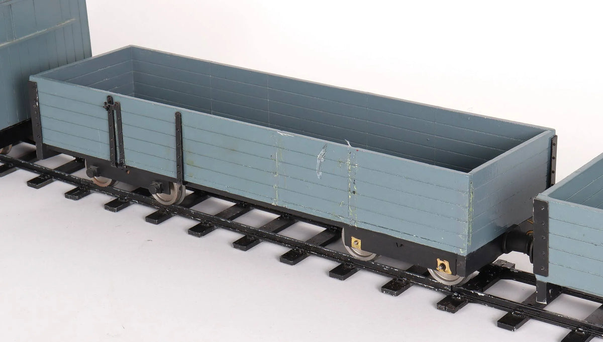 Two 32mm plank wagons & guards van