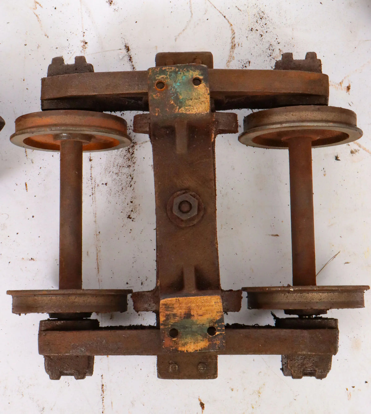Three 3 1/2 inch gauge bogies