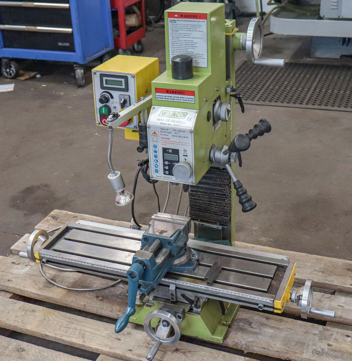 Warco WM16 mill with DRO