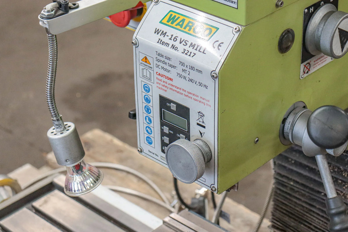 Warco WM16 mill with DRO