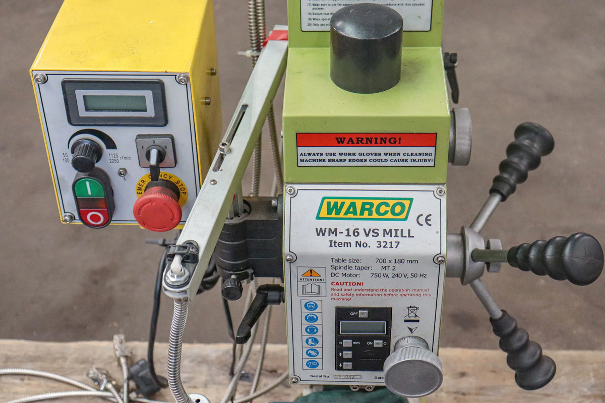 Warco WM16 mill with DRO