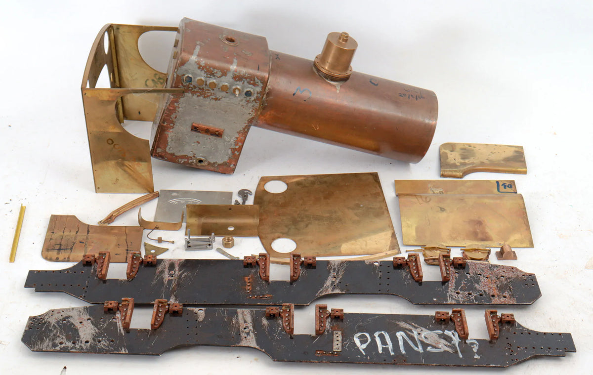 5 inch gauge GWR 0-6-0PT "Pansy" parts, castings & boiler