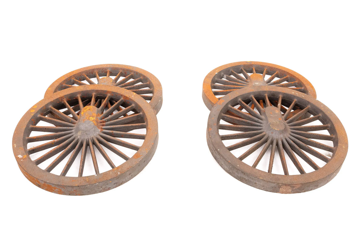 Four 7 1/4 inch gauge GWR 6' 8 1/2" driving wheel castings