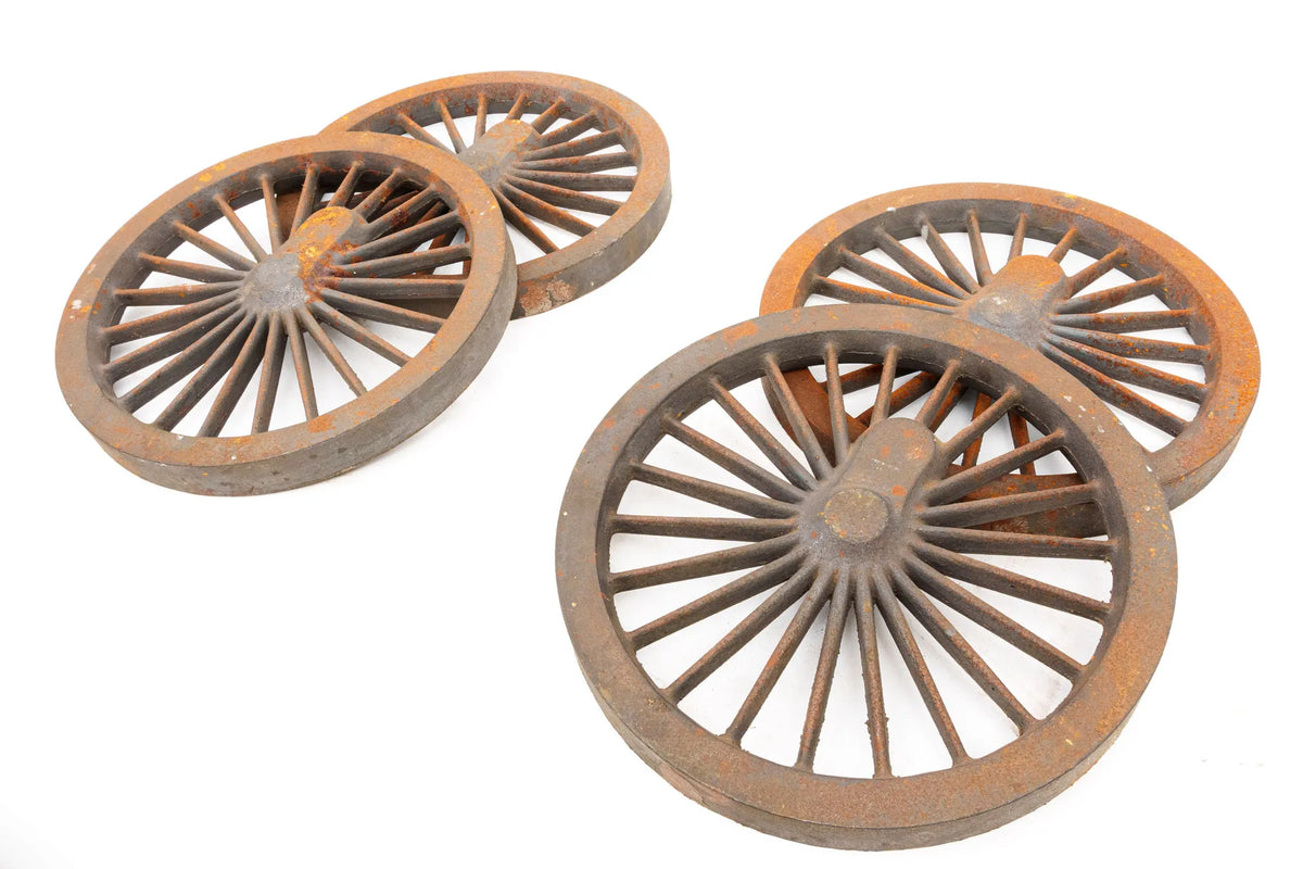 Four 7 1/4 inch gauge GWR 6' 8 1/2" driving wheel castings