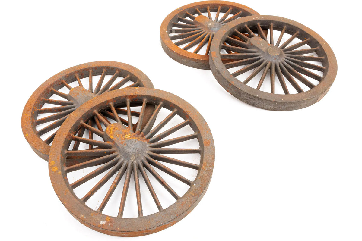 Four 7 1/4 inch gauge GWR 6' 8 1/2" driving wheel castings