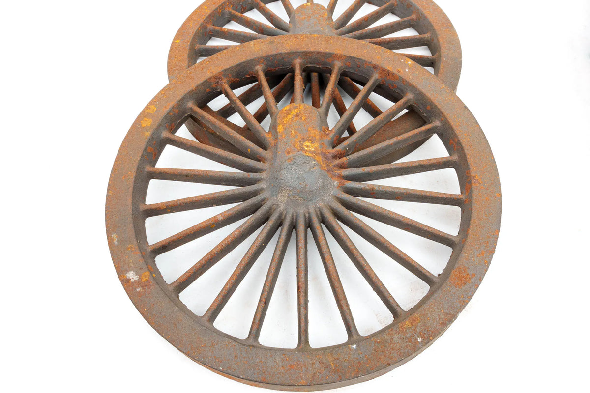 Four 7 1/4 inch gauge GWR 6' 8 1/2" driving wheel castings