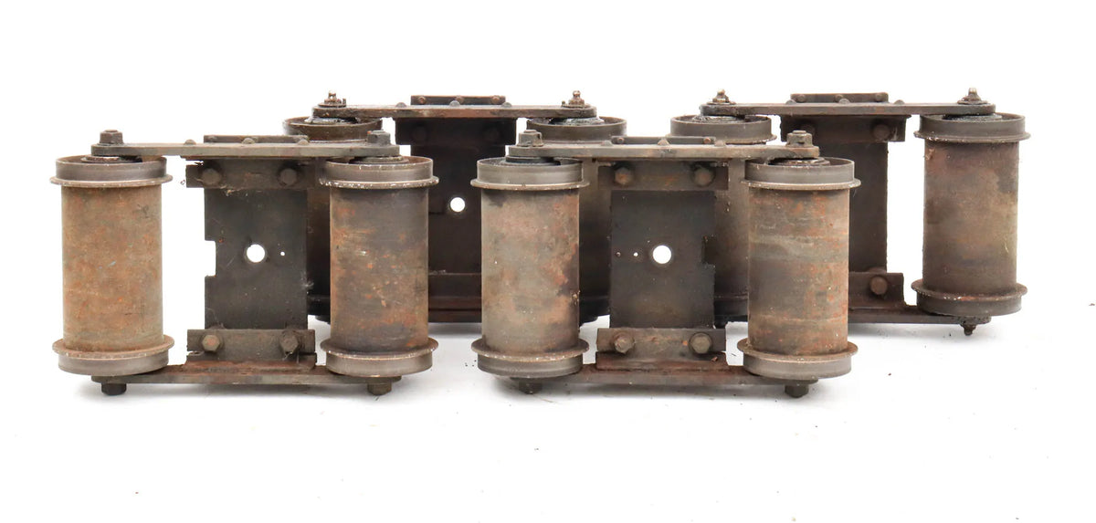 Four 5 inch gauge bogies