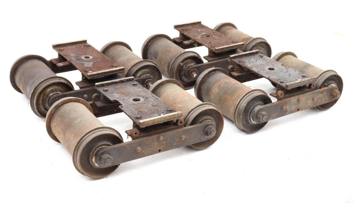 Four 5 inch gauge bogies