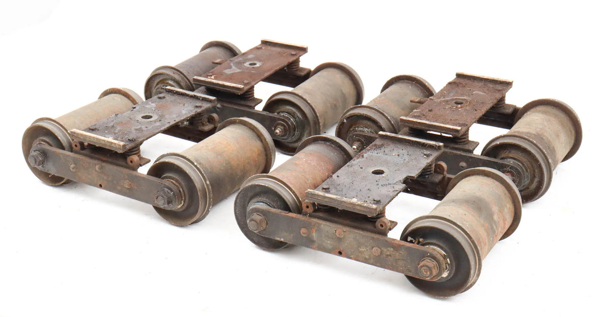 Four 5 inch gauge bogies