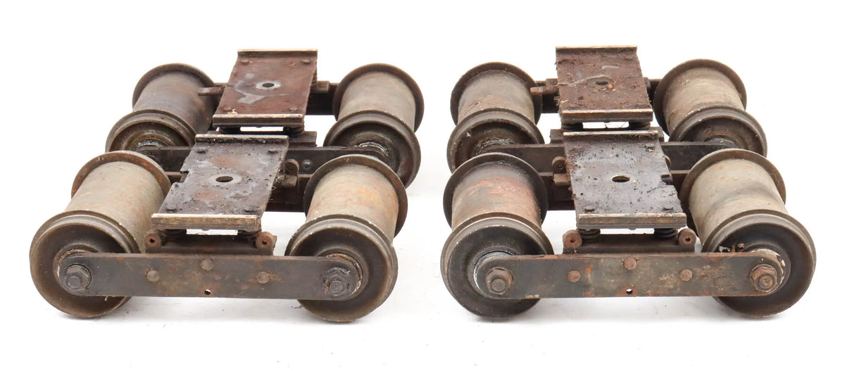 Four 5 inch gauge bogies