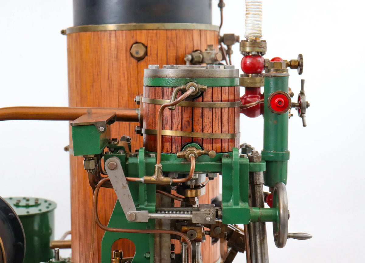 Steam plant with vertical engine and duplex pump