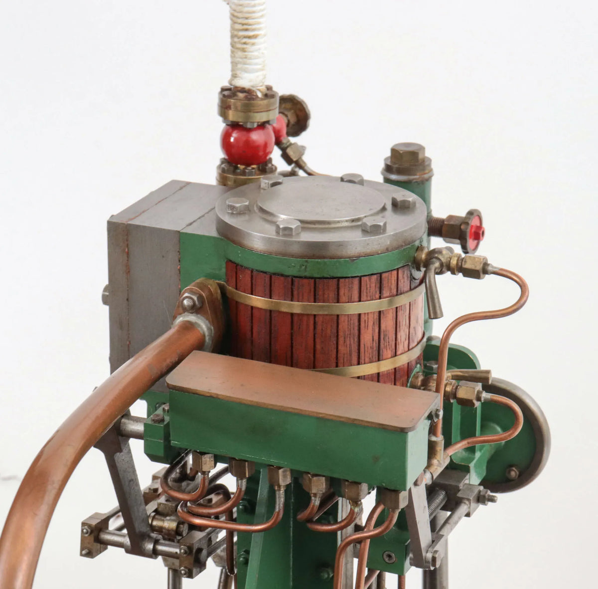 Steam plant with vertical engine and duplex pump