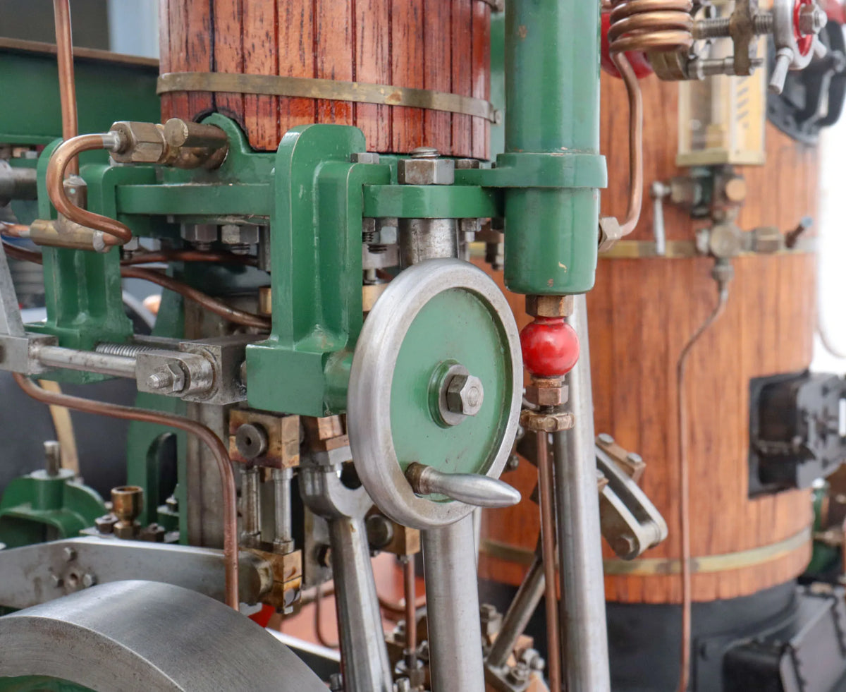 Steam plant with vertical engine and duplex pump