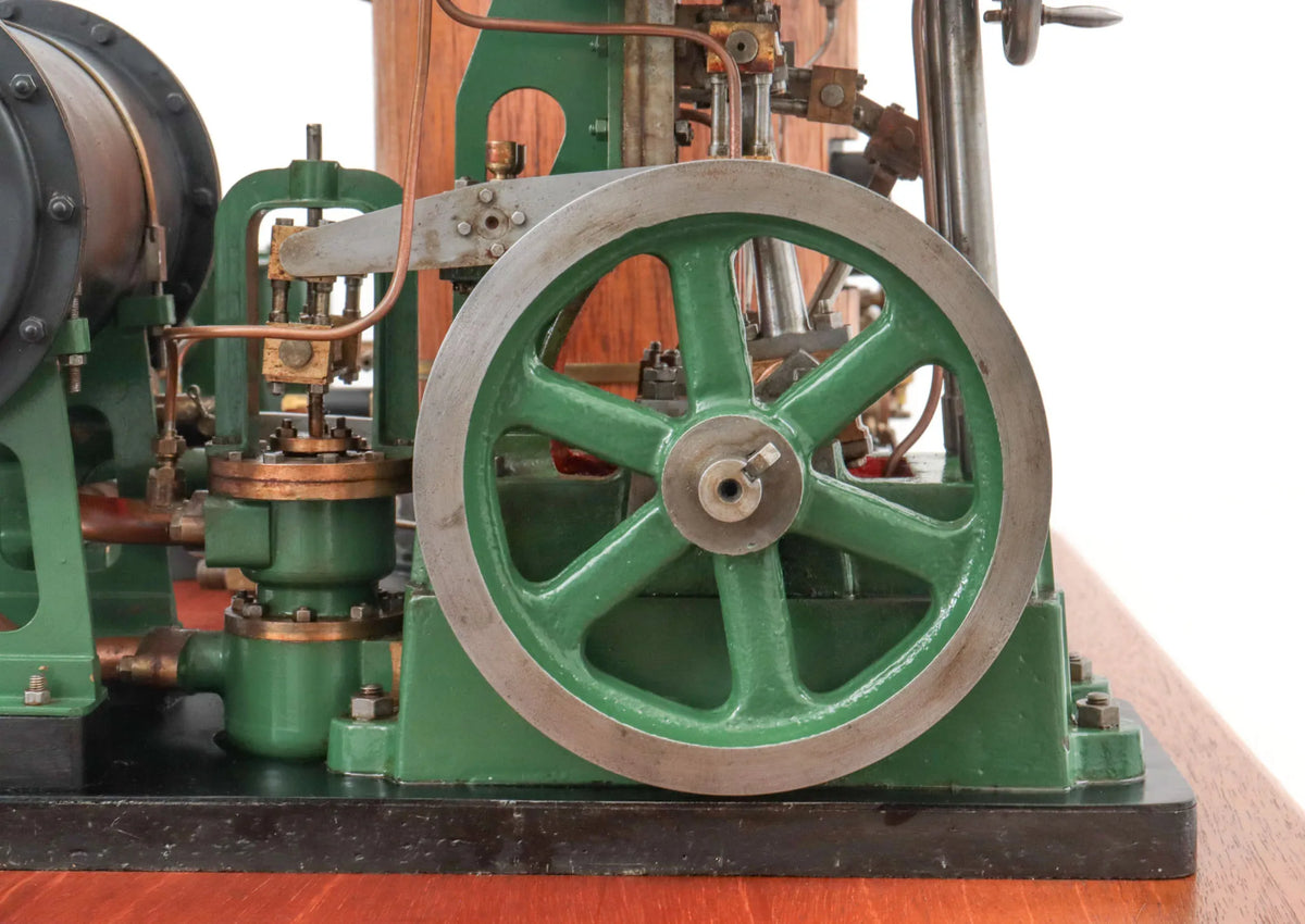 Steam plant with vertical engine and duplex pump