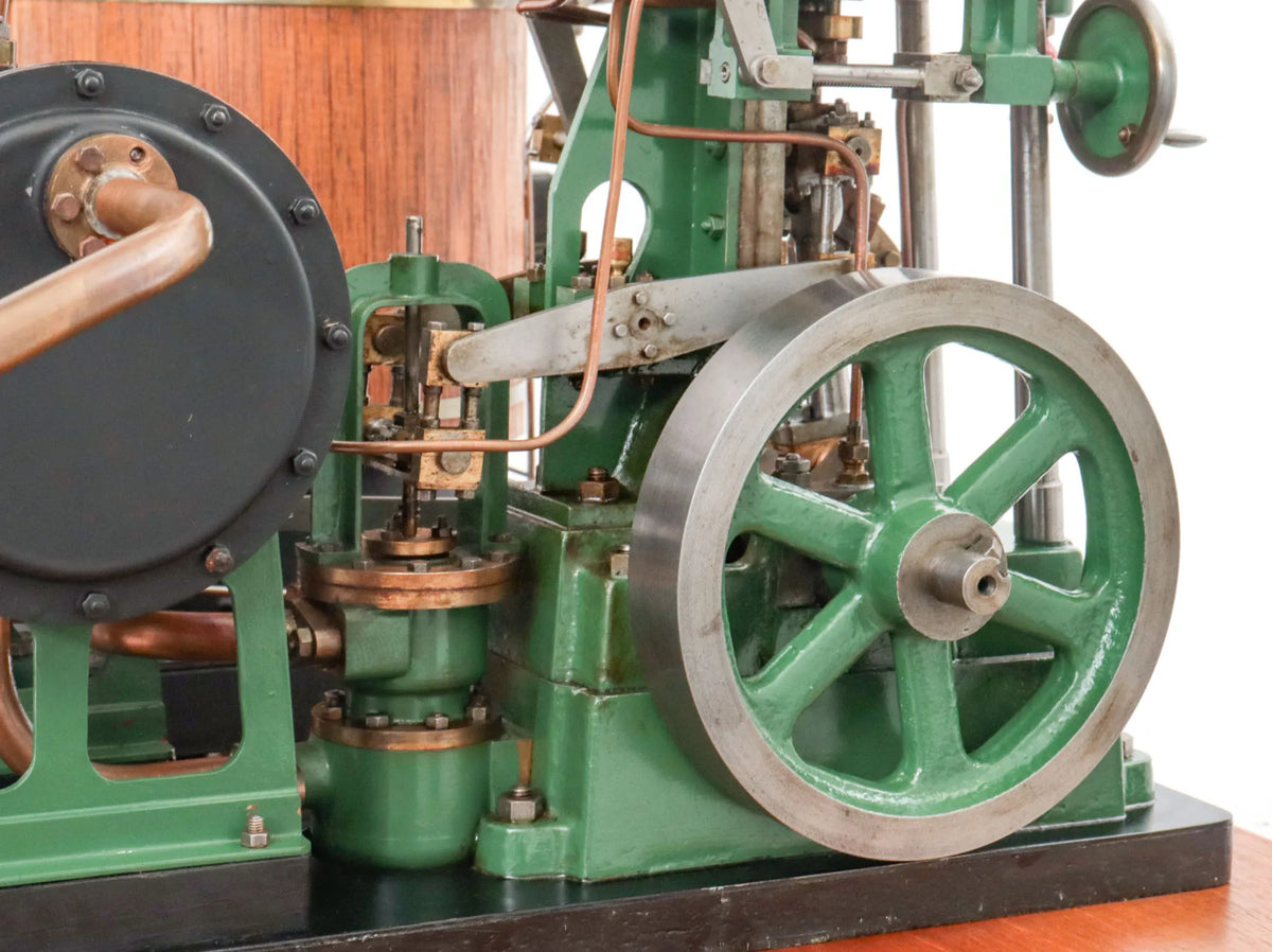 Steam plant with vertical engine and duplex pump