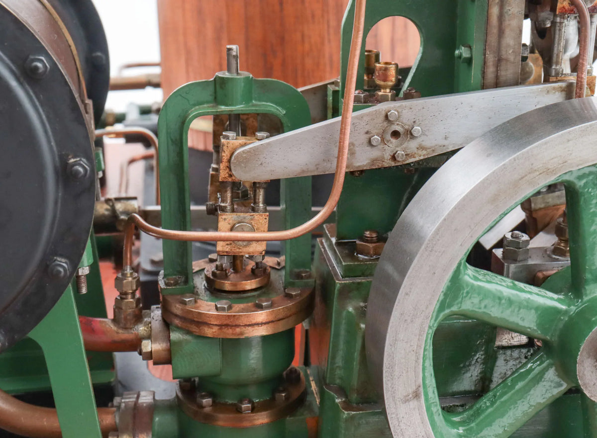 Steam plant with vertical engine and duplex pump