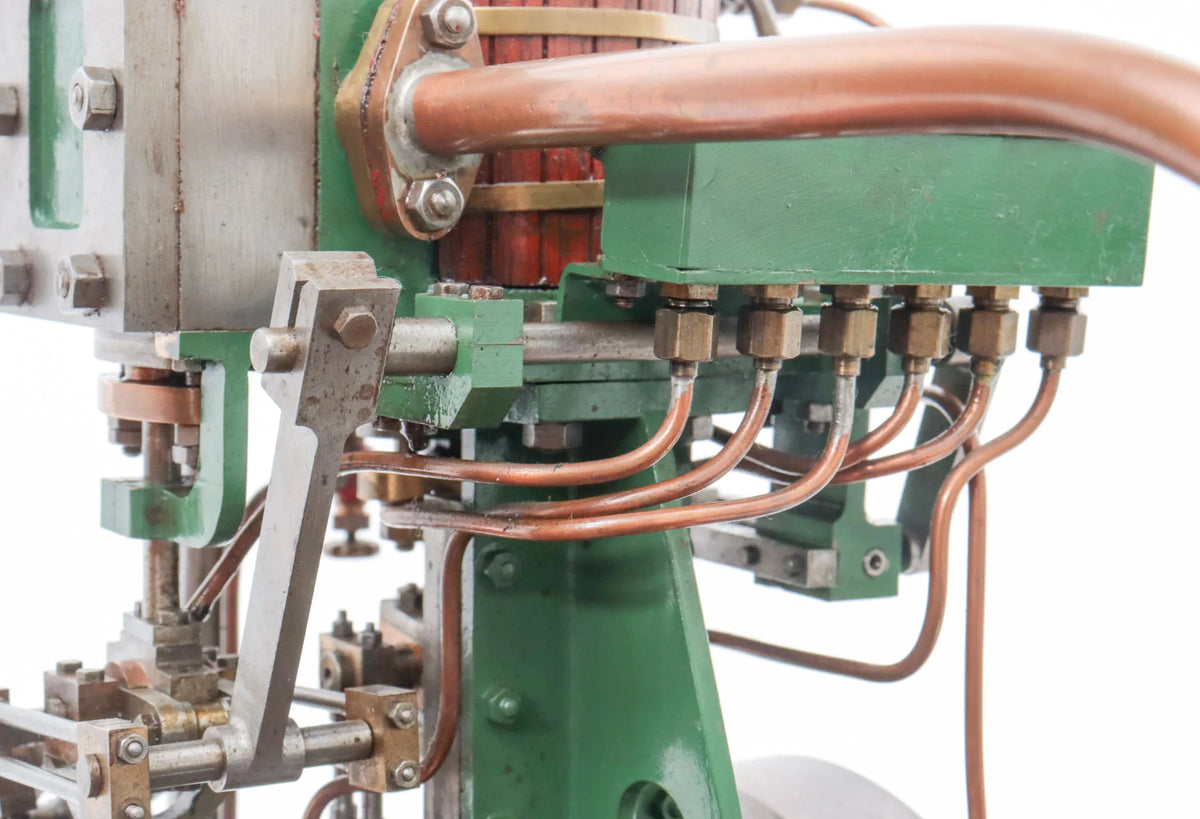 Steam plant with vertical engine and duplex pump