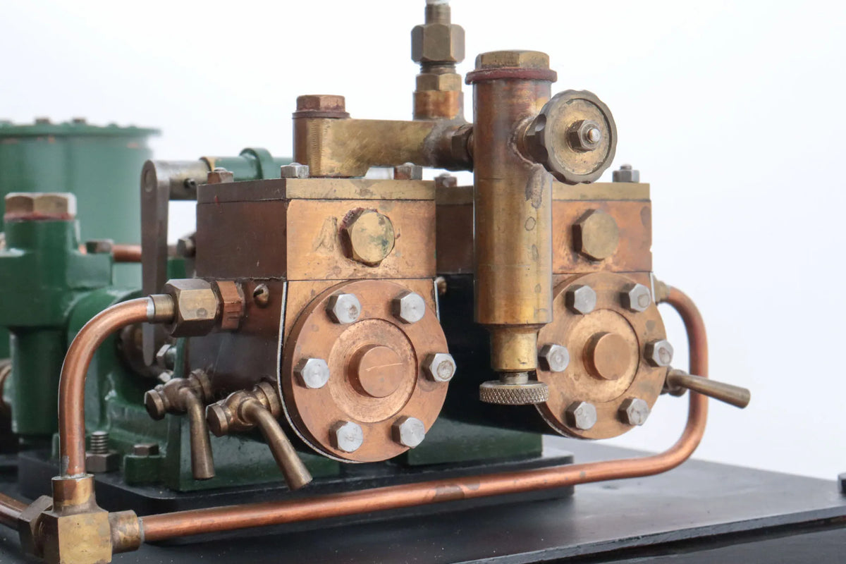 Steam plant with vertical engine and duplex pump