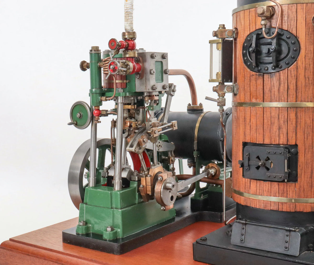 Steam plant with vertical engine and duplex pump