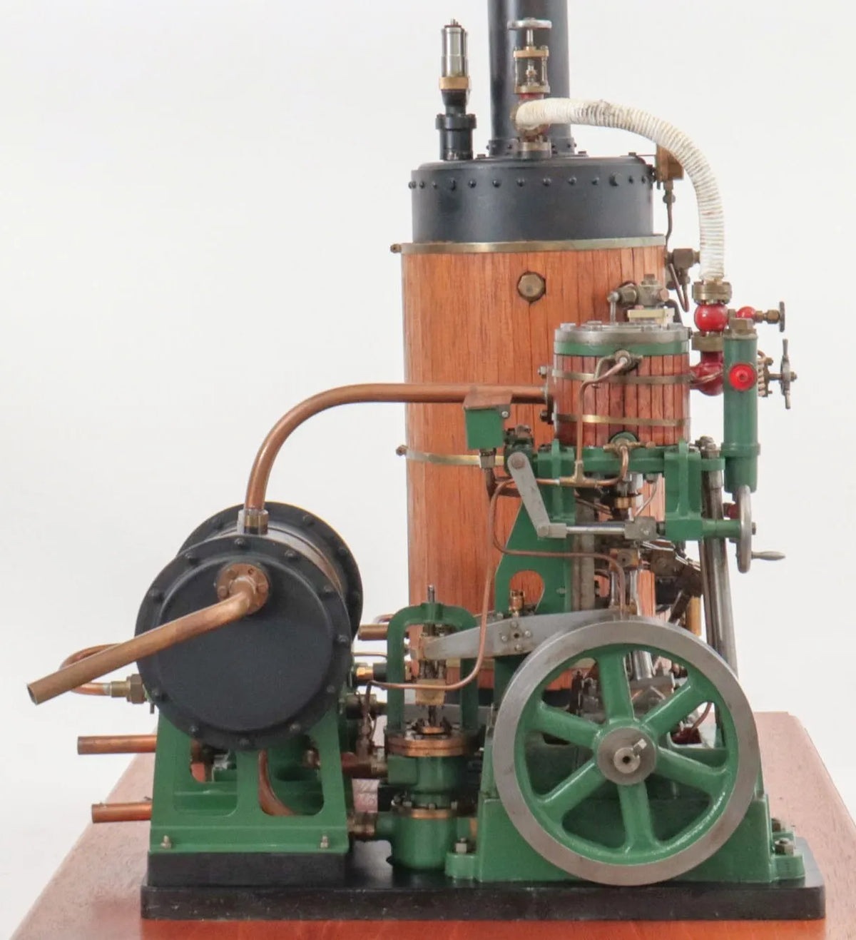 Steam plant with vertical engine and duplex pump