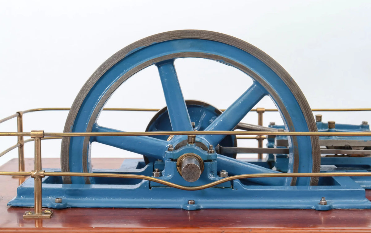 Horizontal mill engine in glass case