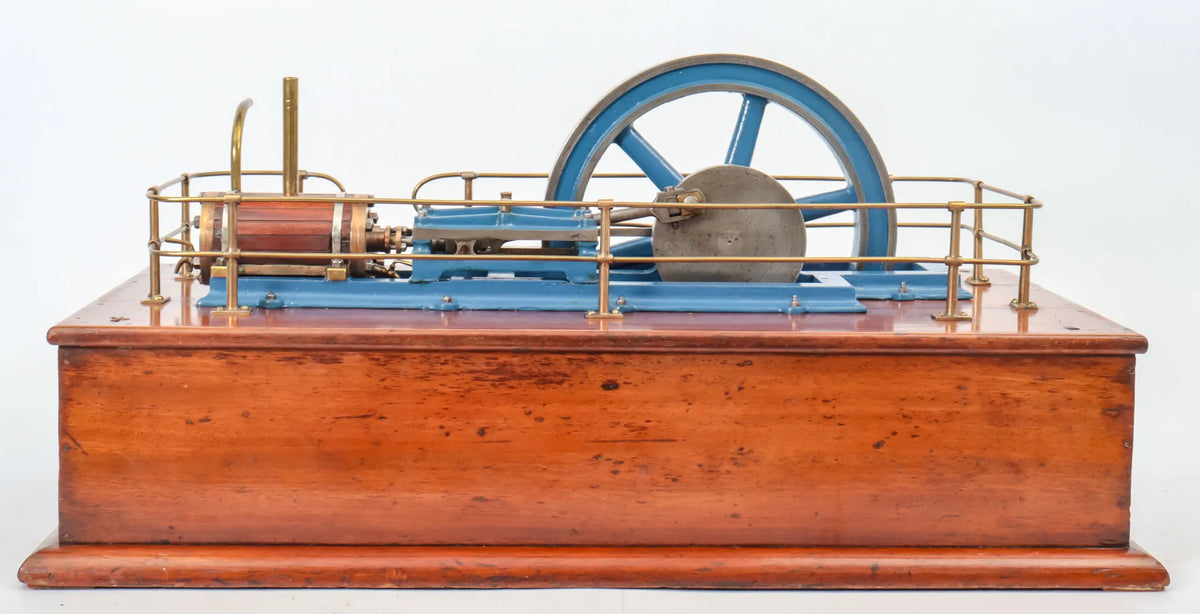 Horizontal mill engine in glass case