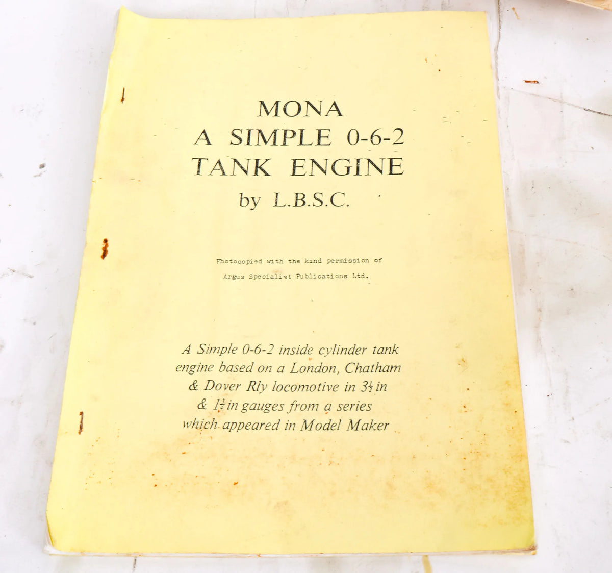 3 1/2 inch gauge "Mona" 0-6-2T