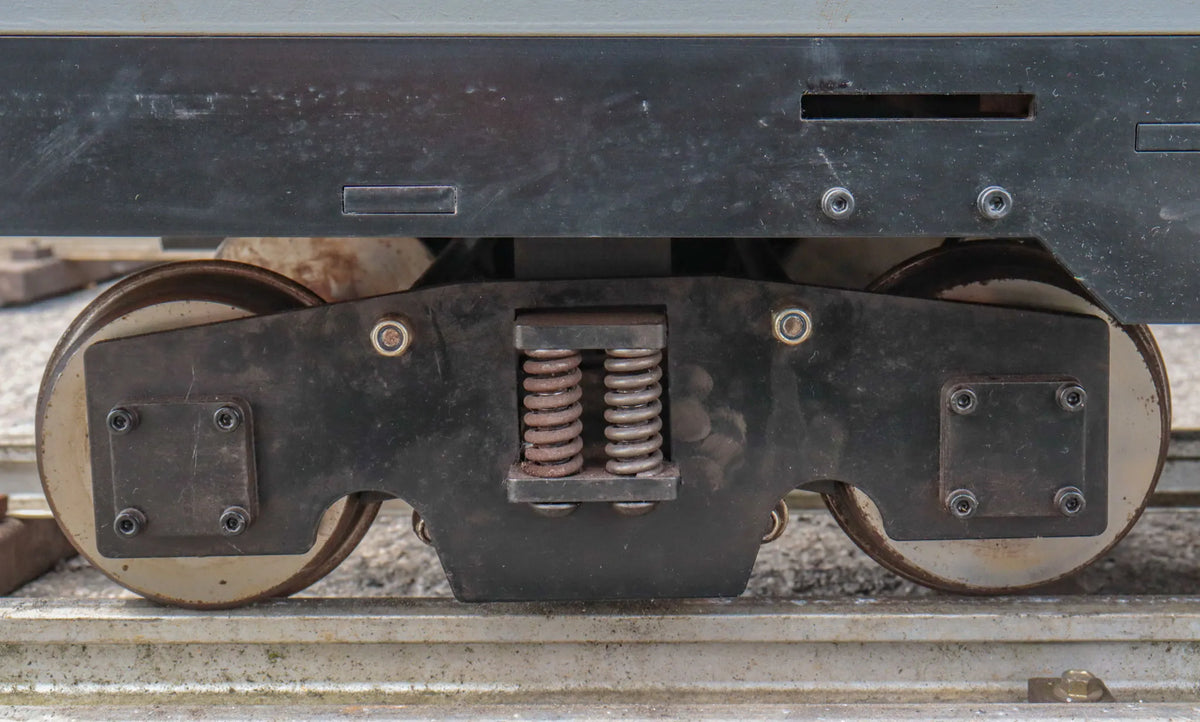 Pair 7 1/4 inch narrow gauge bogie wagons