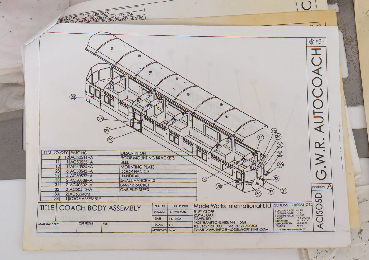 5 inch gauge GWR Autocoach