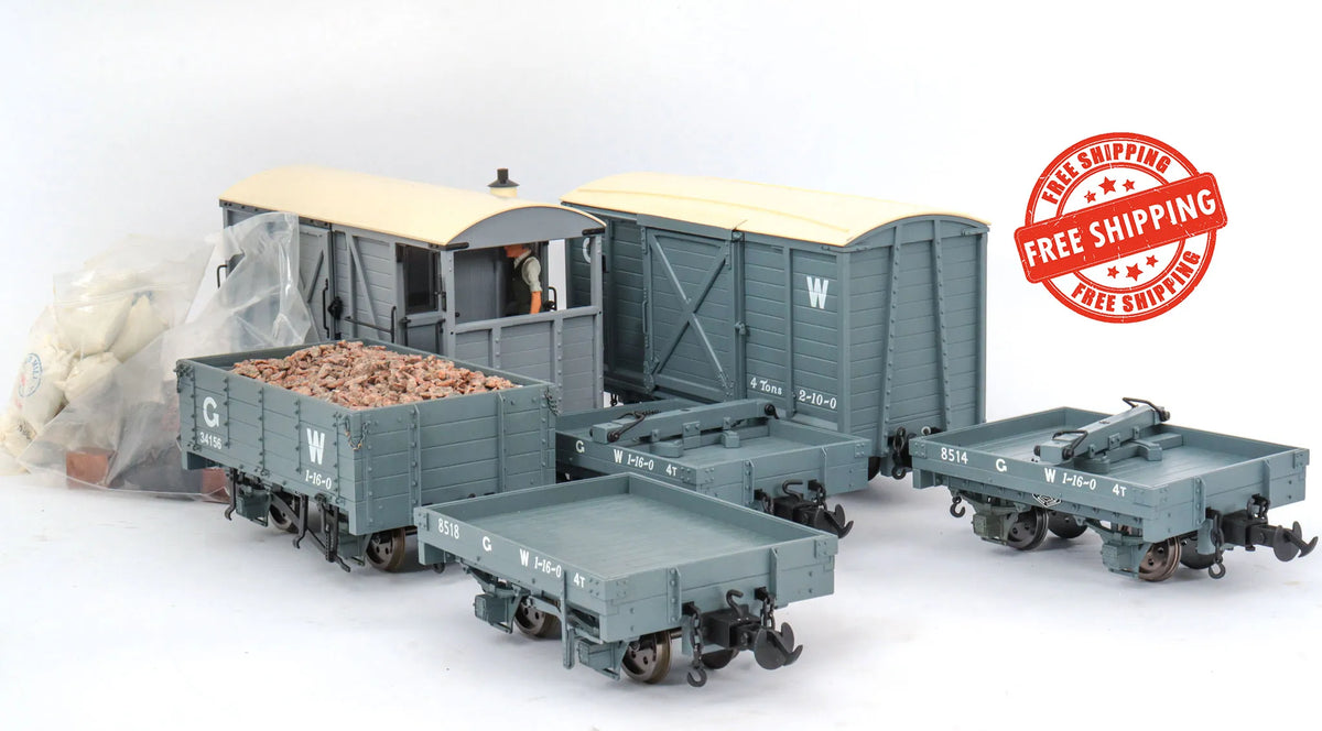 Six 32/45mm narrow gauge Welshpool & Llanfair wagons