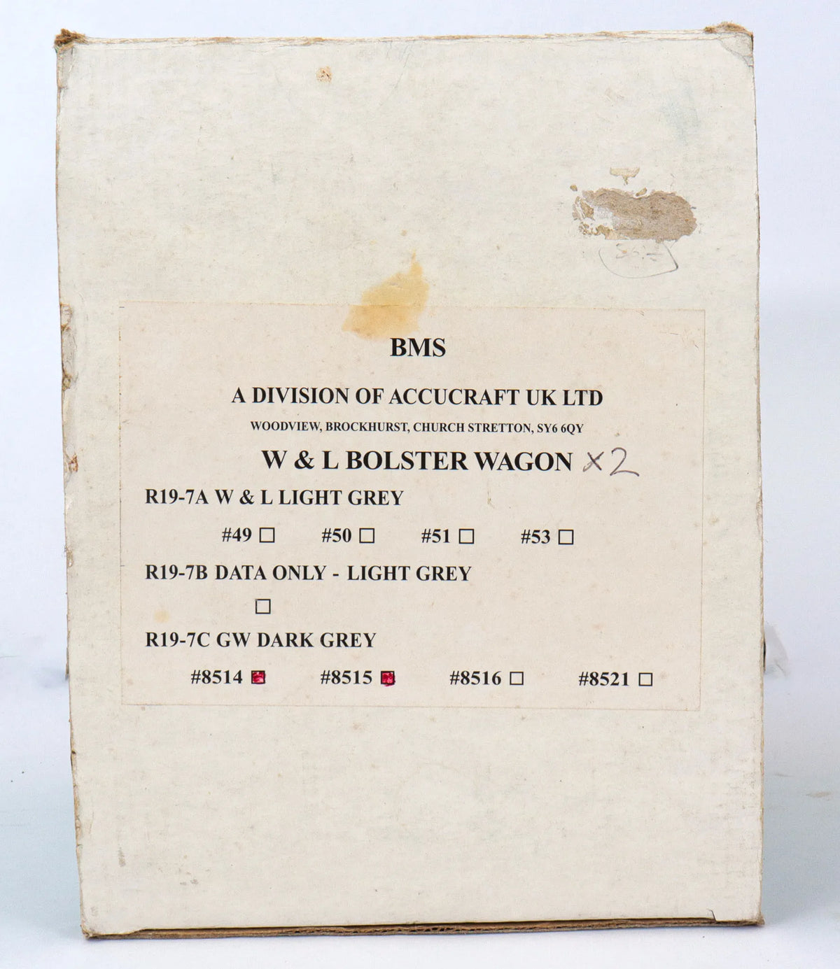 Six 32/45mm narrow gauge Welshpool & Llanfair wagons
