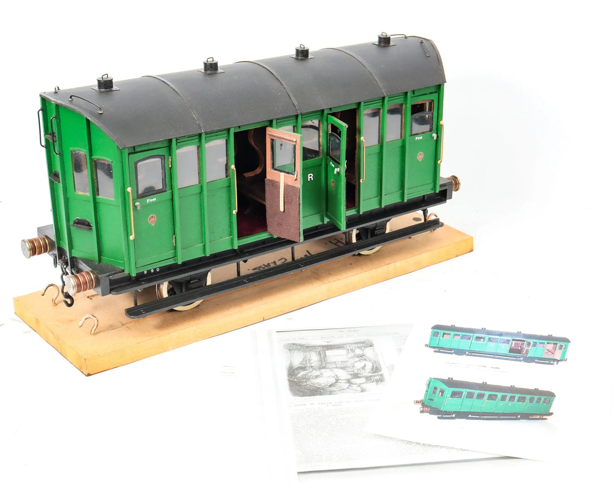 3 1/2 inch gauge Highland Railway First Class carriage