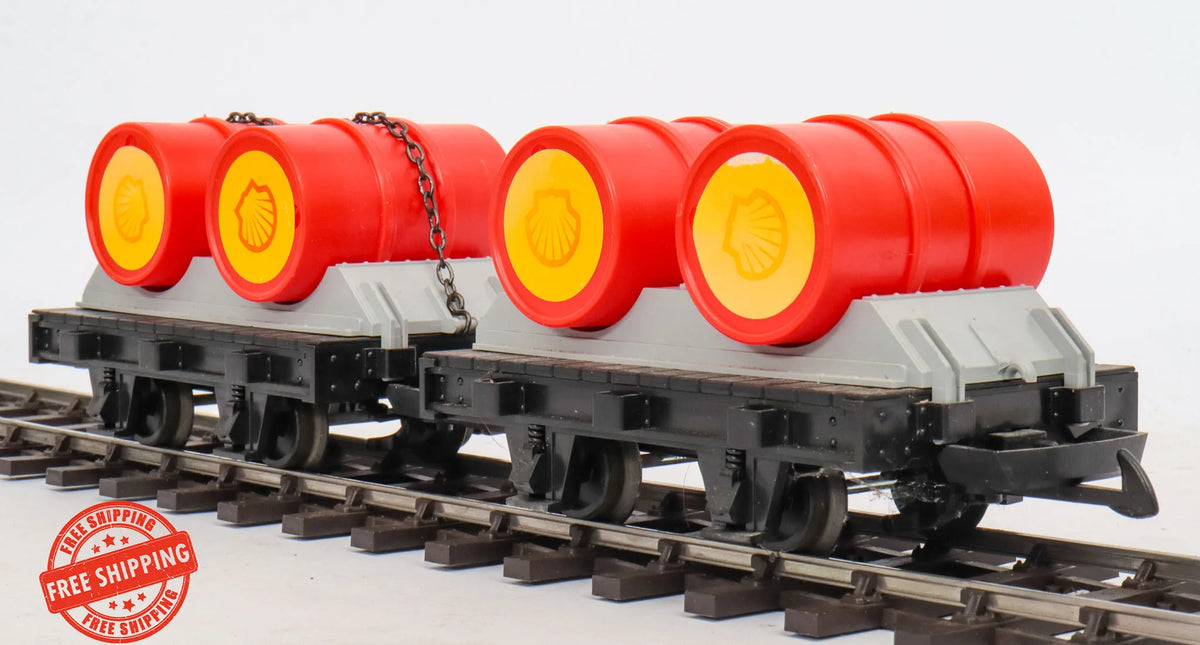 LGB Field Railroad double drum wagons