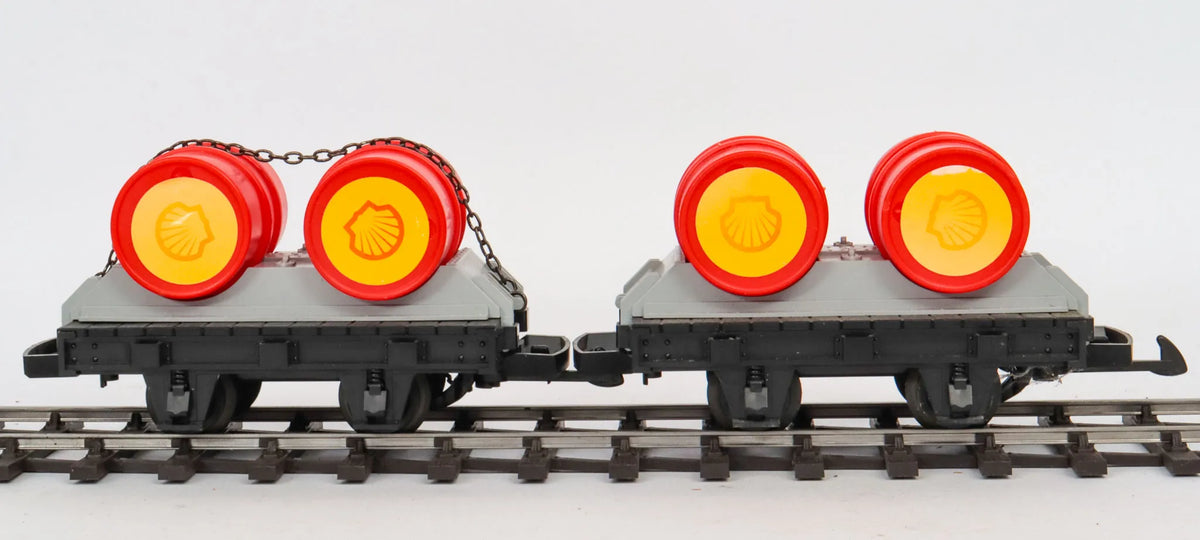 LGB Field Railroad double drum wagons