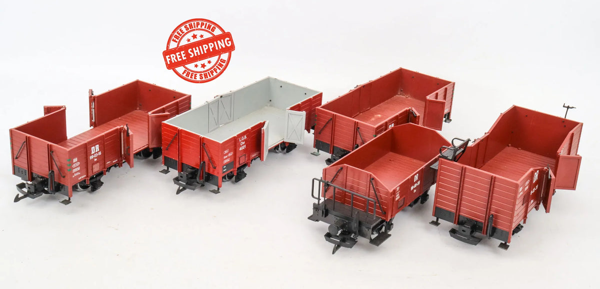 Rake of 5 LGB open wagons
