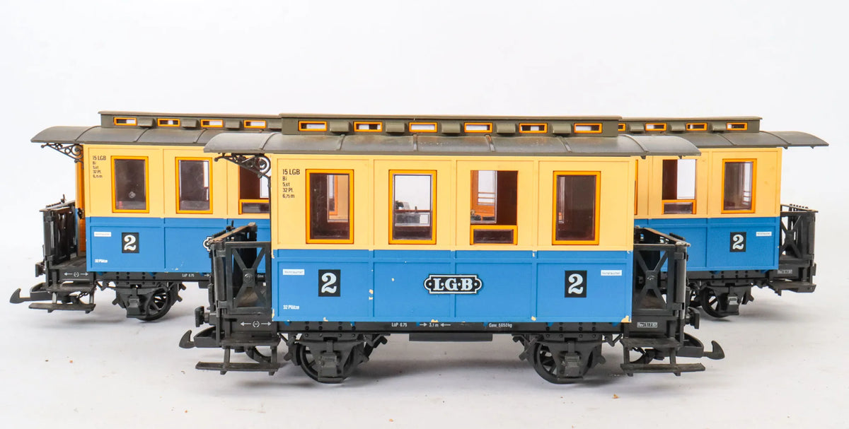 Three LGB Third class cars