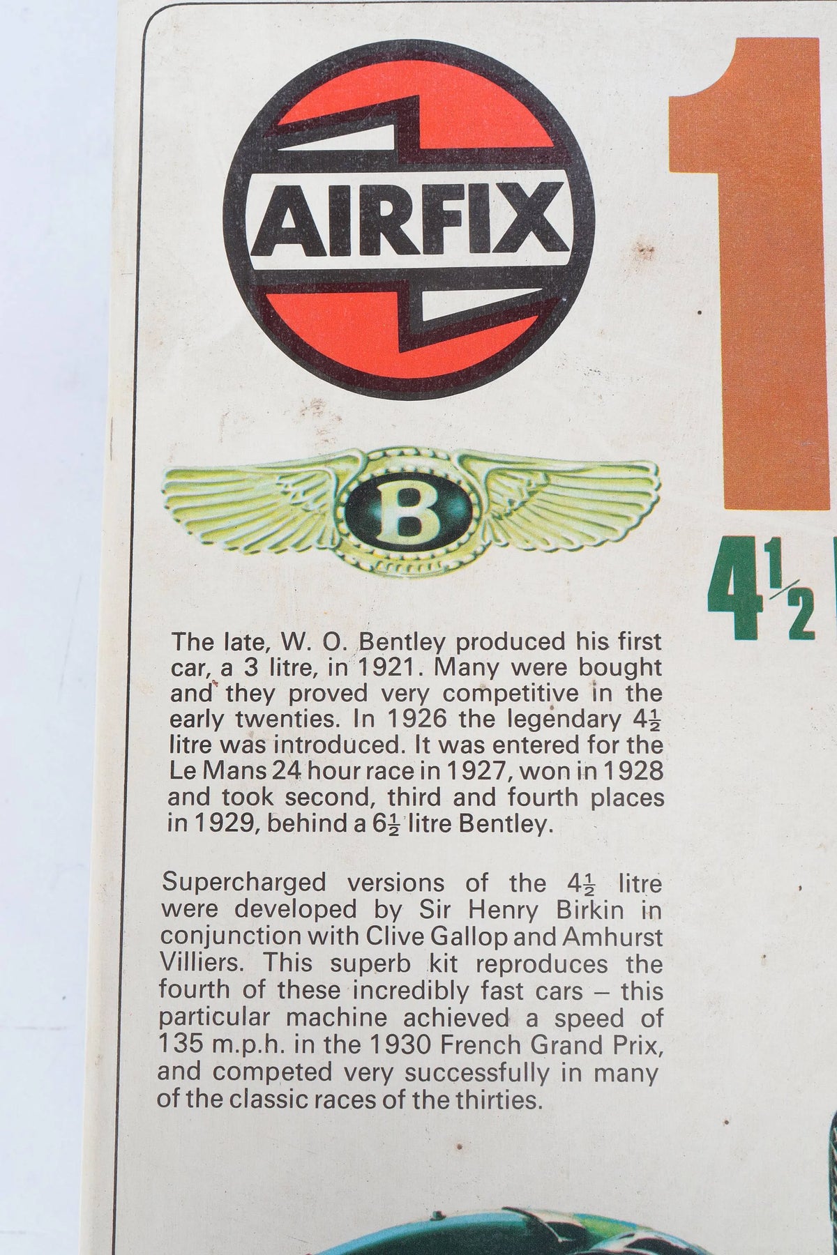 Airfix 1930 4 1/2 litre Bentley