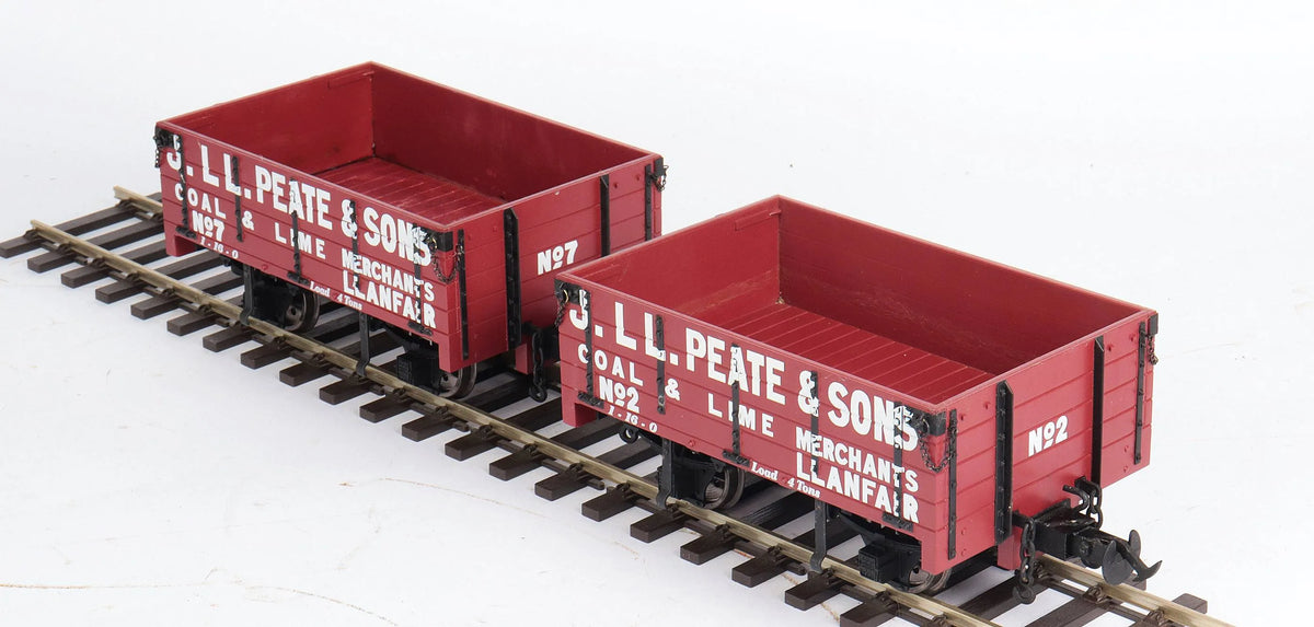 Pair of 45mm gauge Welshpool & Llanfair open wagons