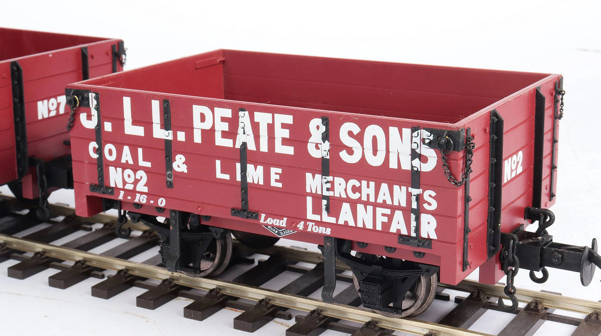 Pair of 45mm gauge Welshpool & Llanfair open wagons