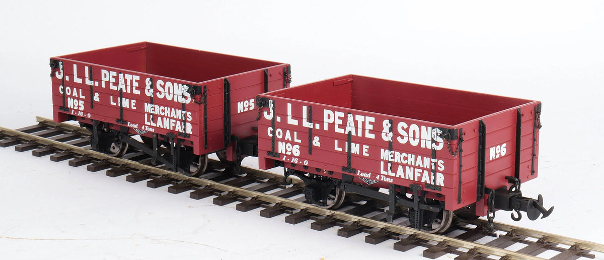 Pair of 45mm gauge Welshpool & Llanfair open wagons