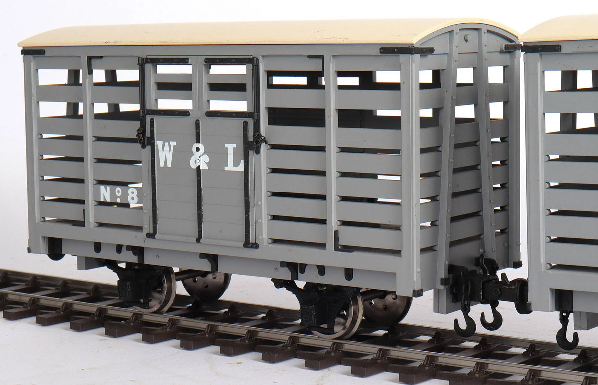 Pair of 45mm gauge Welshpool & Llanfair cattle wagons