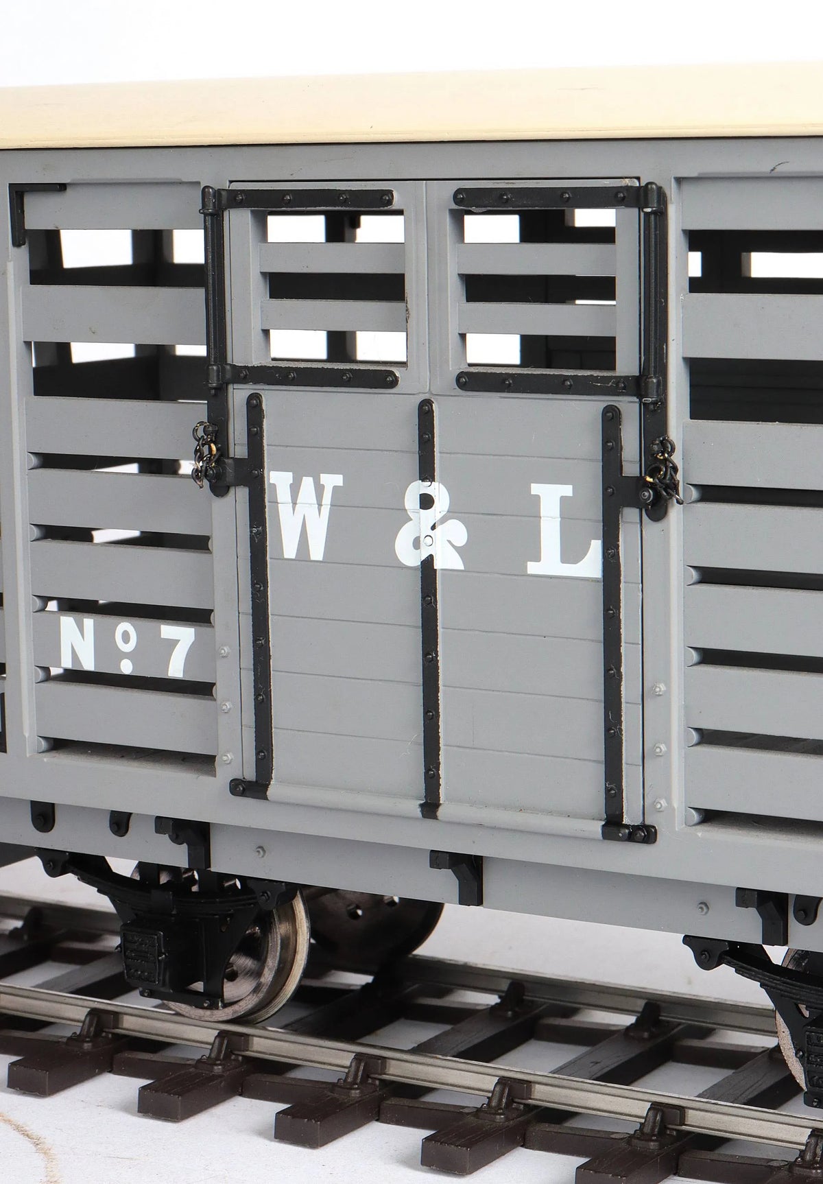 Pair of 45mm gauge Welshpool & Llanfair cattle wagons