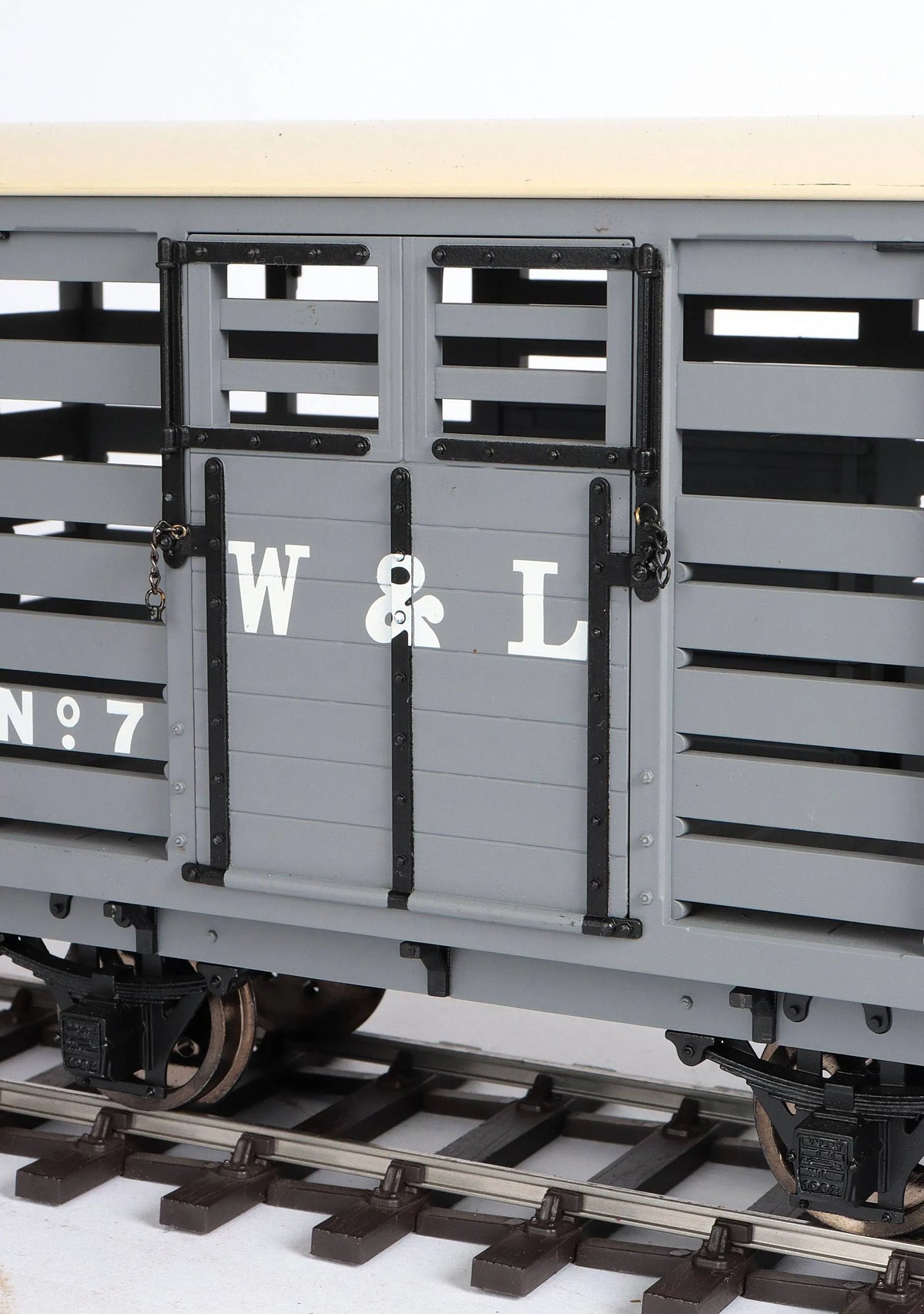 Pair of 45mm gauge Welshpool & Llanfair cattle wagons