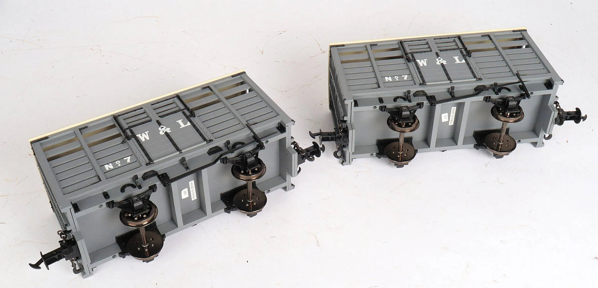 Pair of 45mm gauge Welshpool & Llanfair cattle wagons