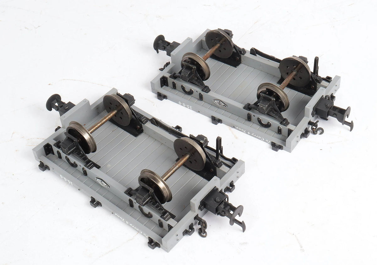 Pair of 45mm Welshpool & Llanfair flat wagons