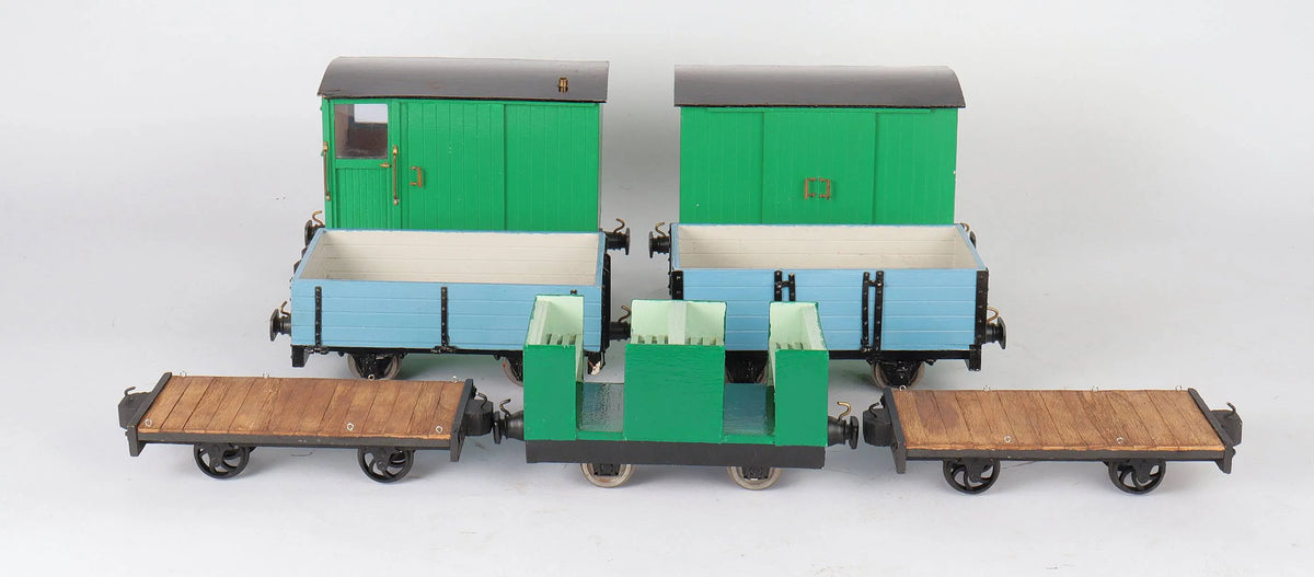 Rake of 32mm gauge wagons