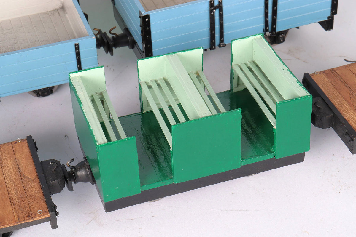 Rake of 32mm gauge wagons