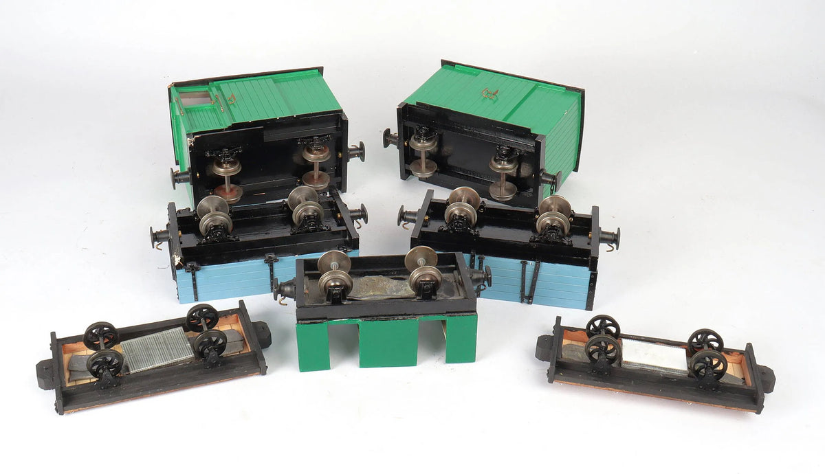 Rake of 32mm gauge wagons